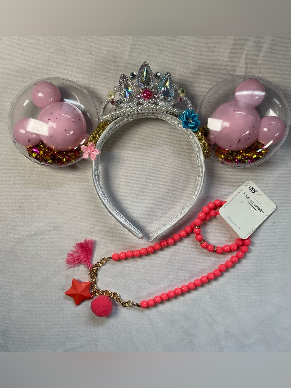 Light Up Disney Rapunzel Minnie Mouse Ears Headband And Free Gift New (Other)
